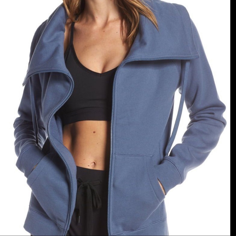 Zella Cotton Old School Daydream Zip Up Jacket - Picture 1 of 12